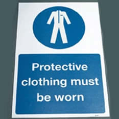 protective wear cloth signs