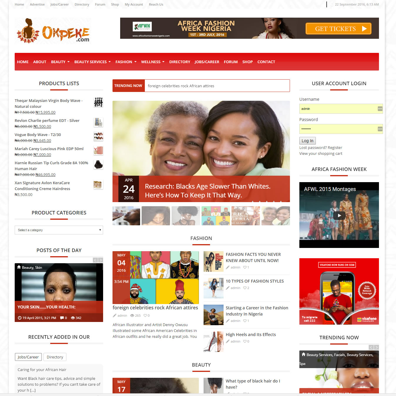 beauty website designer in Lagos, Nigeria